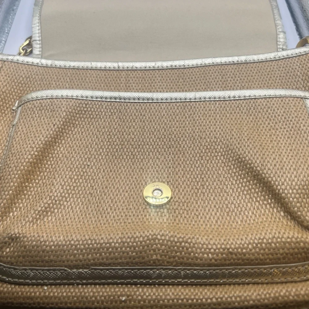 Tory Burch Beige Woven Shoulder Bag 2011 Authentic Reclamation Project